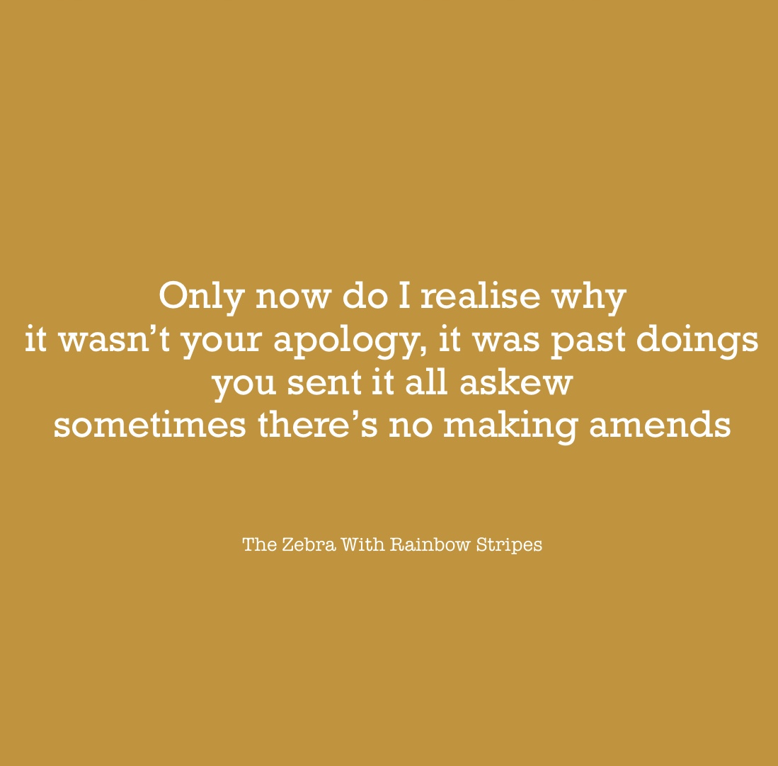 The “only now” verse