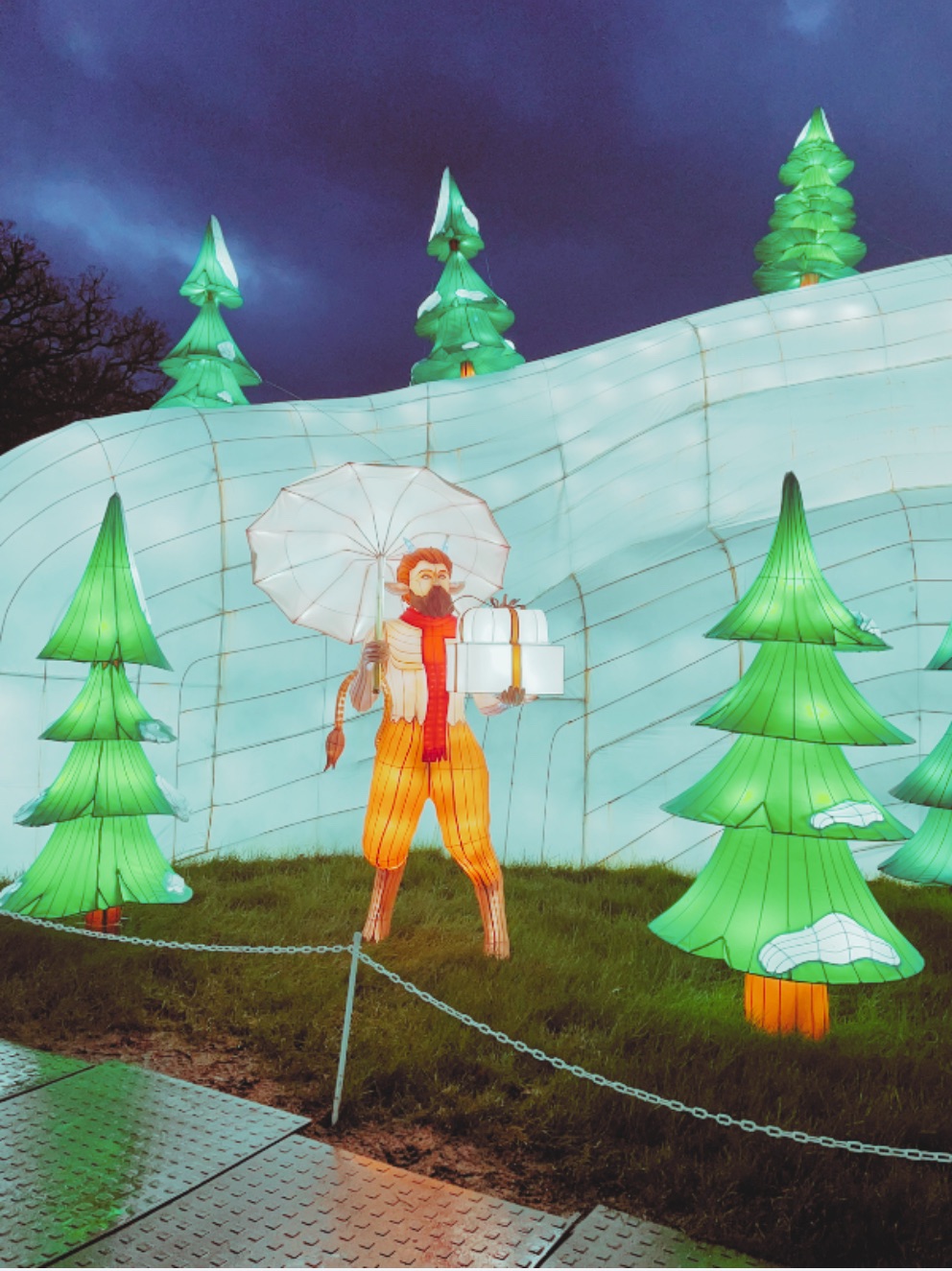 outside Narnia light display 